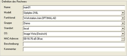 Rechnereigenschaften beim Imageing