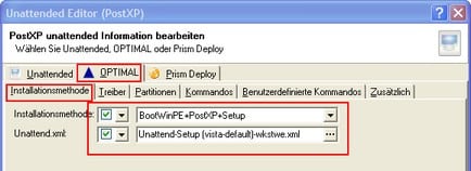 Installationsmethoden beim Imageing