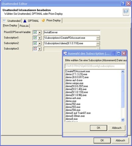 Einbinden einer Abonnementdatei für OS-Deploy