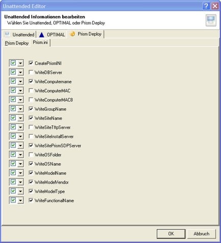 Schreiben einer INI Datei für die Einbindung von OS-Deploy in die Softwareverteilung