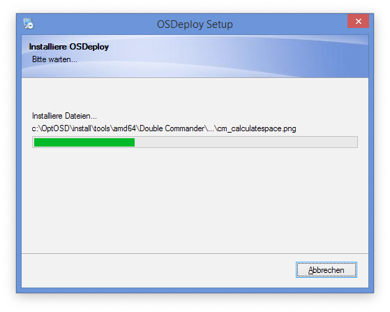 Installation beim Setup zu OS-Deploy