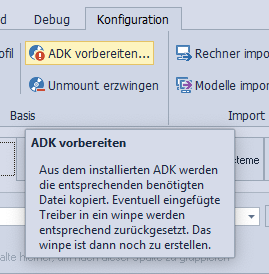 Microsoft ADK vorbereiten