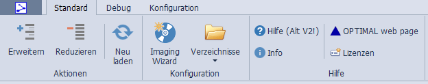 Standard Menüleitse der OS-Deploy Konsole