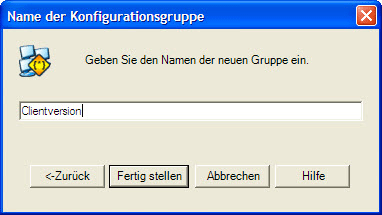 Name der dynmaishcen Konfigurationsgruppe